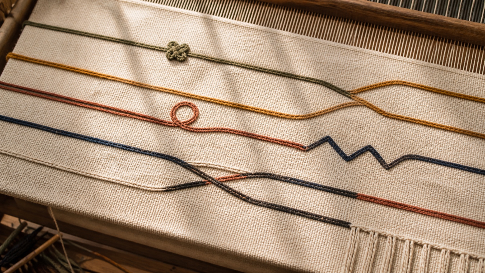 Woven transaction paths with knots, loops, splits, and sudden changes